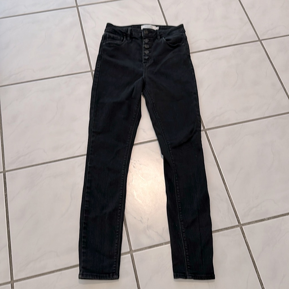 Black Washed Skinny Denim